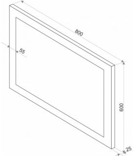 Зеркало с подсветкой Continent Relax ЗЛП32 с сенсорным выключателем 80см